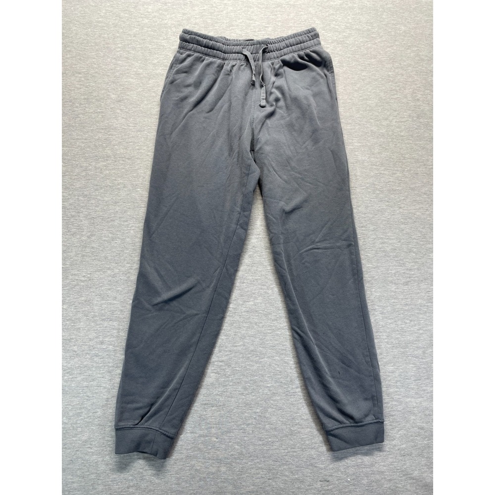 H&M Regular Fleece Sweatpants Mens Small Charcoal Gray Elastic Drawstring Waist